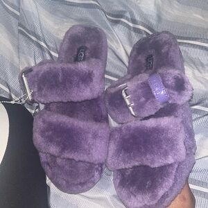 UGG Purple Fluffy Slippers